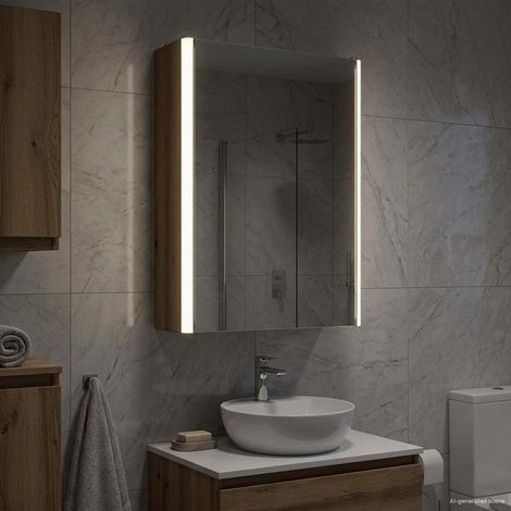 vidaXL Mobiletto per specchio da bagno Rovere Artigianale