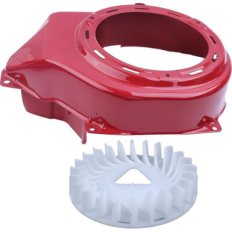 Ventilateur de refroidissement avec carter de rappel rouge pour HONDA GX390 GX340 GX 390 340 188F 11-13CV moteur à essence, générateur, pompe à eau (1/5)