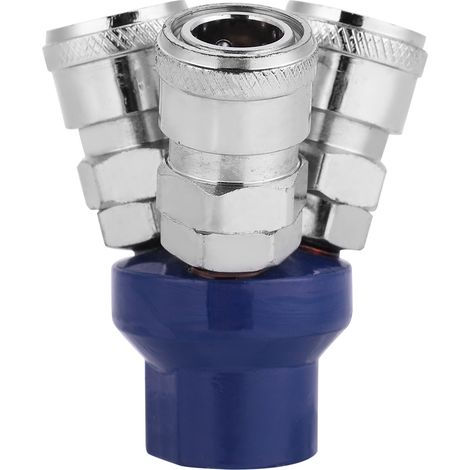 3-Wege-Schnellkupplung (1/4" BSPT) für pneumatischen 12-mm-Druckluftschlauch