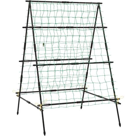 Enrejado de jardín 130 x 105 x 151 cm soporte para plantas trepadoras diseño elegante acabado mate metal negro 200014527