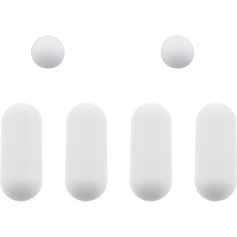 CCYKXA  White Toilet Seat Stoppers - Universal toilet seat stops for use at home, in hotels, and in hospitals (4 x long shape + 2 x round shape)