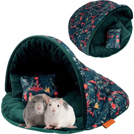 Grand lit, maison en forme de coquillage pour rongeur, lapin, cochon d'Inde 50x34cm (1/5)