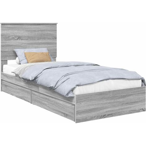Maison Exclusive - Aufbewahrungsbett Graues Sonoma 90 x 200 cm Ho