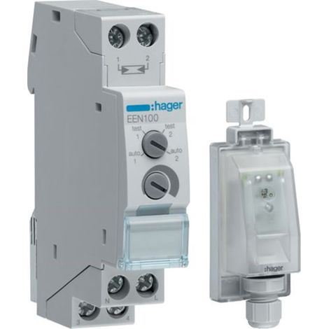 Hager EEN100 Interruptor crepuscular gris automático
