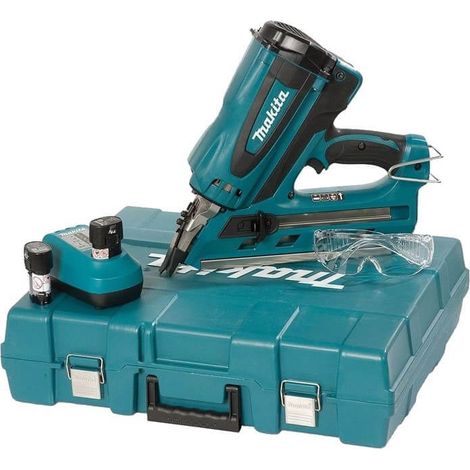 Clavadora de gas MAKITA 7,2 V Li-Ion 1 Ah - 2 baterías, cargador, maletín - GN900SE