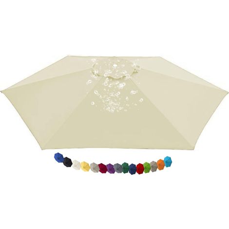 Tissu de Remplacement pour Parasol Déporté Toile de Rechange pour Parasol, Bâche de Remplacement pour Parasol Déporté, pour Terrasse Jardin Piscine(N5,6.5 FT 200cm 6 Ribs)