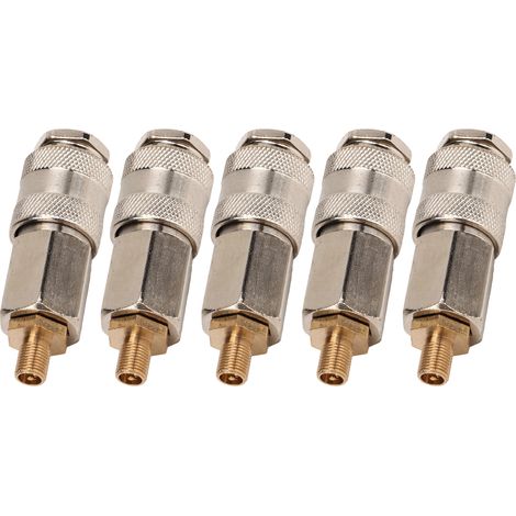 Kit 5 adaptateurs 3 en 1 pour gonfleur et compresseur, raccord rapide convertissant votre pompe à air en outils pneumatiques (1/5)