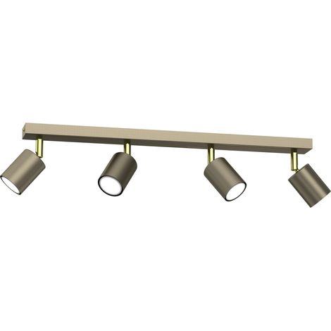 Lámpara de techo gris dorado con franjas decorativas (1/3)