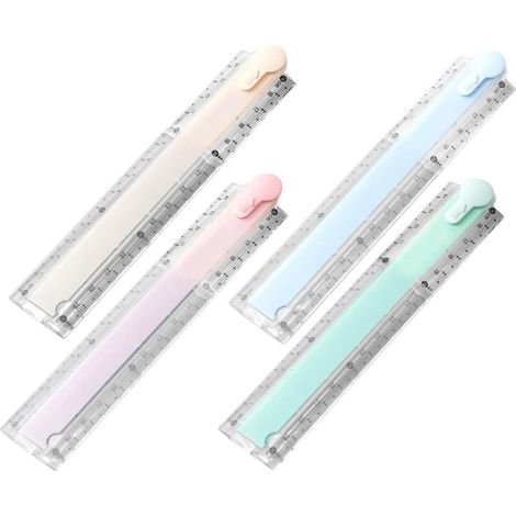 Outils pédagogiques en mathématiques : lot de 4 règles plastique (1/5)