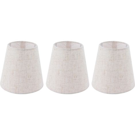 Set aus 3 Leinenlampenschirmen für E14 Meson Lampen, ideal für Kerzen, Kronleuchter, Hotels und Karaoke.