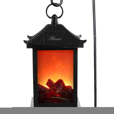Lanterne de Cheminée,Lampe à feu sans flamme à DEL à piles  Lumière de feu sans flamme réaliste exquise de lumière douce pour la décoration de mariage et de chambre de festival de fête (1/5)