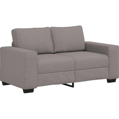 Divano a 2 Posti Sofa Tortora 160x77x82 cm in Tessuto (1/5)