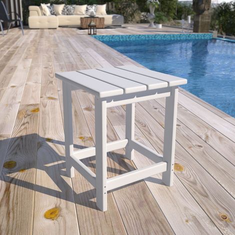 HDPE Adirondack Side Table  Weather-Resistant Outdoor Garden Table (1/5)