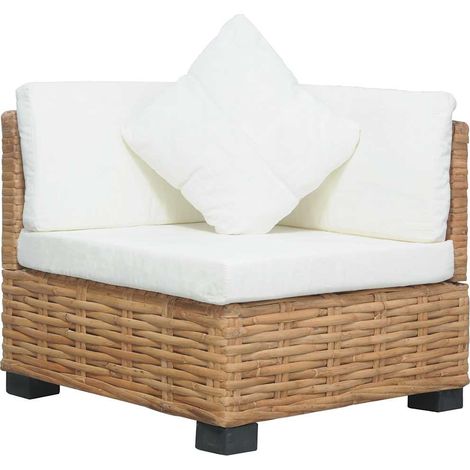 Canapé d'angle Contemporain - Sofa Divan Banquette - avec coussins Rotin naturel Chic-546233 (1/5)
