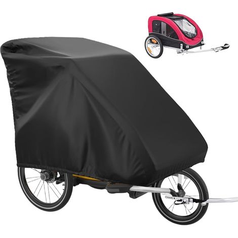 14084100 cm Couverture Universelle pour Remorque,Housse de Remorque de Vélo,Vélo en Tissu Oxford 420D,remorque de vélo en tissu Oxford,Pour remorques à vélo, remorques pour chiens,remorques cargo (1/5)
