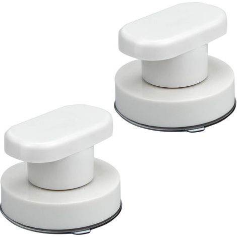 Lot de 2 poignées à ventouse pour abattant de WC, poignée de porte, tiroir avec ventouse puissante pour porte en verre, miroir en verre pour salle de bain (1/5)