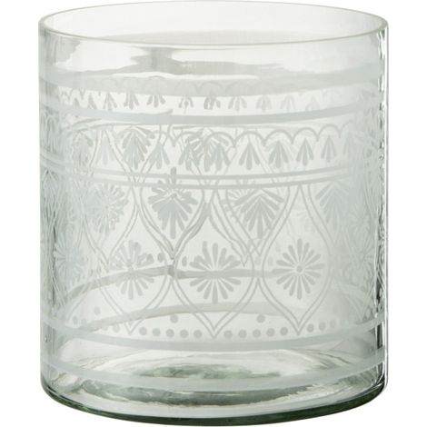 Photophore Design "Verre Motifs" 16cm Transparent (1/3)