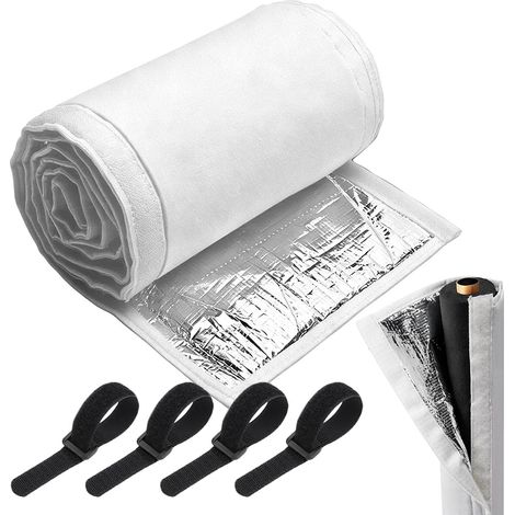 Portable AC Hose Cover - Insulated Thermal Sleeve for Air Conditioner Vent Hose Copper Foil Lined Fabric with Heat Reducing Wrap, Pipe Cover for Home Dorm Apartment Hotel, 26x183cm (1/5)