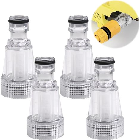 4-teiliges Wasserfilterset für Hochdruckreiniger, Gartenzubehör, Wassereinlassfilter mit 3/4-Zoll-Anschluss für Gartenarmaturen, Autowäsche (1/5)