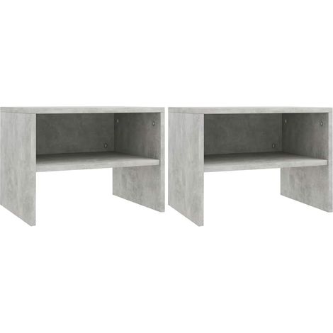 Maison Exclusive - Comodini 2 pz Grigio Cemento 40x30x30 cm in Legno Multistrato (1/5)