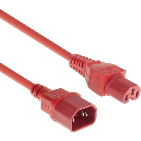 Microconnect PE1415R18 cavo de trasmissione Rosso 1,8 m Accoppiatore C14 Accoppiatore C15