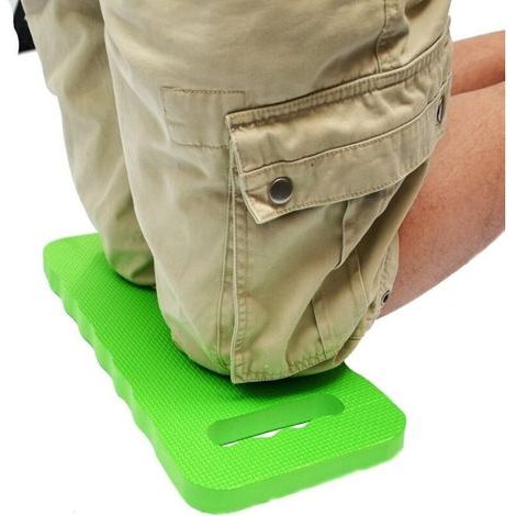 Ginocchiere 46x23 cm, extra spesse 2,5 cm, con maniglia per il trasporto, colore verde. (1/4)