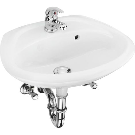 HWB Combi-Pack weiss mit Einhebelmischer