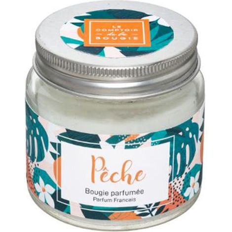 Bougie Parfumée en Verre "Bocal" 65g Pêche (1/2)