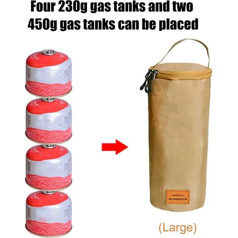 Étui de protection pour bouteille de gaz, sac de rangement pour bouteille de gaz de cuisson, housse de protection durable pour le camping en extérieur et les réchauds portables. (1/5)