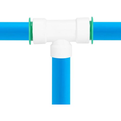 Raccord Tee PPR 32mm à Emmanchement Rapide avec Embout Femelle 3/4 pour Tube PVC/PE (1/4)