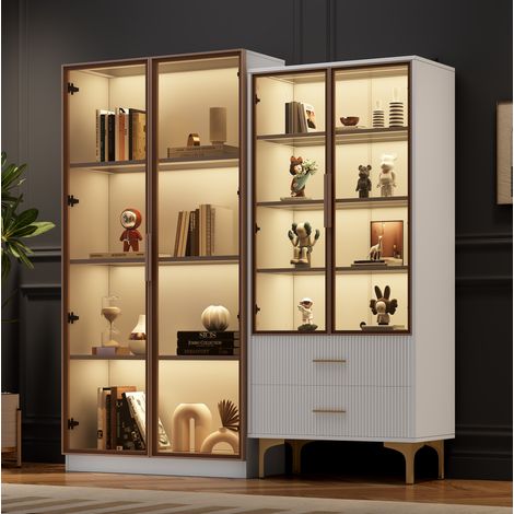 mobile contenitore 80x40x160 vetrina LED Bluetooth bianco OKMYHOME (1/5)