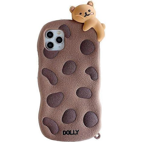 Hülle kompatibel mit iPhone 13 Pro Max, lustiges und kreatives 3D-Keks-Design mit niedlichem Anhänger, stoßfeste Schutzhülle aus weichem Silikon (Coo (1/5)