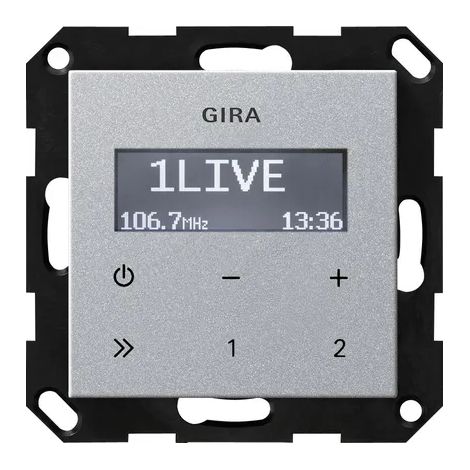 Gira Radio UP RDS s.altavoz System 55 F Alu [228426], 2284 26
