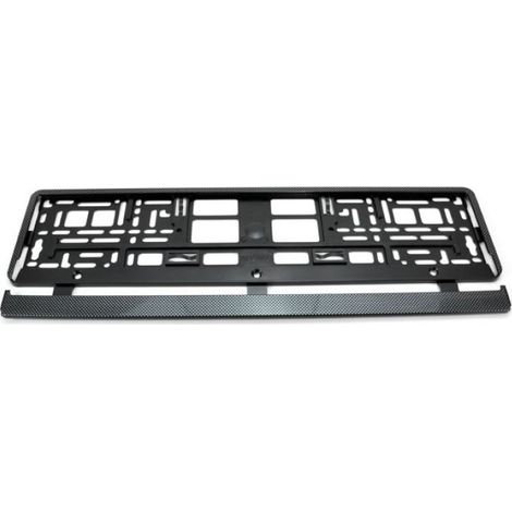 Cadre Plaque Immatriculation - Carbone Flexible - Pour Voiture Moto Vélo - 1 Pièce (1/2)