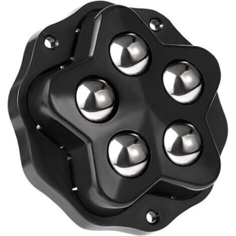 4 pcs roulettes pour meubles.4 roulettes à 5 billes chacune, capacité 300KG, avec adhésif et vis. Roue mobile universelle 360, roulette de meuble pour charges lourdes, couleur noir (1/4)
