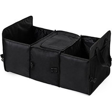 Organizador para maletero，Organizador para coche，Organizador para asientos de coche，SUV y camión (negro) (1/2)