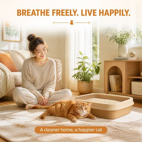 Le désodorisant pour litière pour chat aux bio-enzymes décompose les odeurs, élimine les bactéries, supprime les odeurs d'urine et laisse un parfum longue durée. -- DTEKGAZ (1/4)