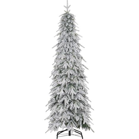 Árbol de Navidad artificial 180 cm, 600 ramas, efecto nevado, auto-desplegable, verde DESVIAE (1/5)
