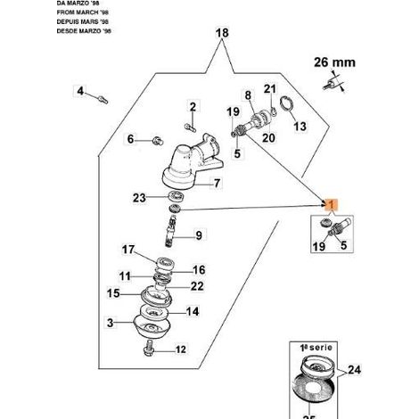 KIT DE ENGRANAJES EMAK ORIGINAL 61040132A