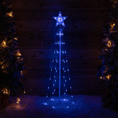 1.8m Light up Smart Christmas Cone Tree with Multi-Action RGB LEDs (1/3)