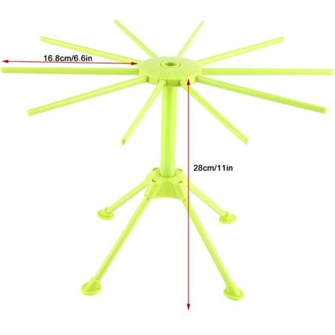 Nouilles Spaghetti Pâtes Étendoir Support Séchoir Outil De Cuisine Pliable (Jaune) table lutrin Jaune Jaune Verte (1/4)