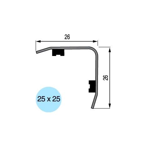 3M Aluminium-Klebe-Ausgangseckwinkel – 25 x 25 mm x 3 m – 13 30 10