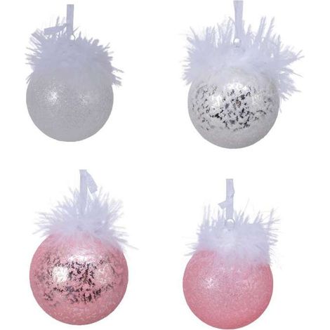Sfera con piume diam. mm 80 colori  assortiti (1/2)