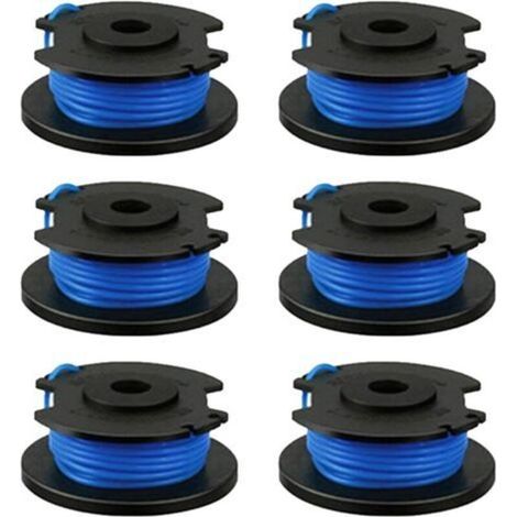 Bobine de câble de rechange pour Ryobi One+ AC14RL3A, Olt1832 Rac124, 1,6 mm, pour tondeuses à gazon Ryobi 18 V, 24 V, 40 V, 3,4 m (6 pièces) (1/5)