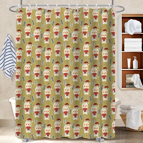 Rideau de bain en polyester 180x180 original séparation douche pour éviter les moisissures dans une pièce humide (1/5)