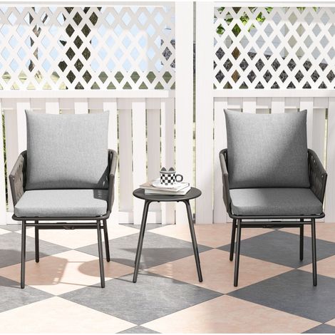 sedia poltrona 58x63x69 bistrot esterno rattan grigio HAVRYA (1/5)