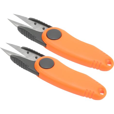 Mini-Badmintonschnurschneider, garnelenförmige Schnellschere, faltbarer und tragbarer Outdoor-Angelschnurschneider, orange. (1/5)