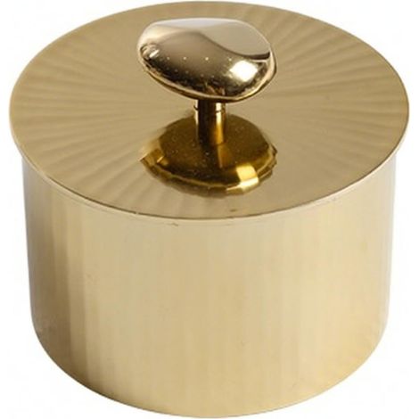 Compact and elegant multi-purpose aluminum jewelry box with lid, suitable for shelves or tables, 12x12x11cm (1/5)