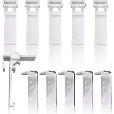 Lot de 8 supports de fixation, support de serrage pour store enrouleur pour store enrouleur double, sans perçage, kit d'accessoires de remplacement, fenêtre (1/5)