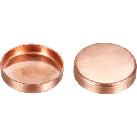 Cuivre Extrémité Bouchon Tuyau Raccord Sweat Bouchon Connexion 42mm ID pour Eau Tuyau Plomberie, HVAC, Réfrigération Système, Paquet de 2 (1/4)